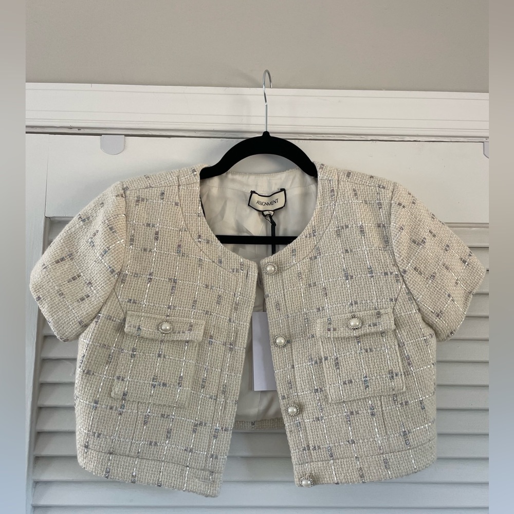 NWT REVOLVE  x Assignment Tai Cropped Blouse and Giselle Bralette Set - Picture 8 of 16